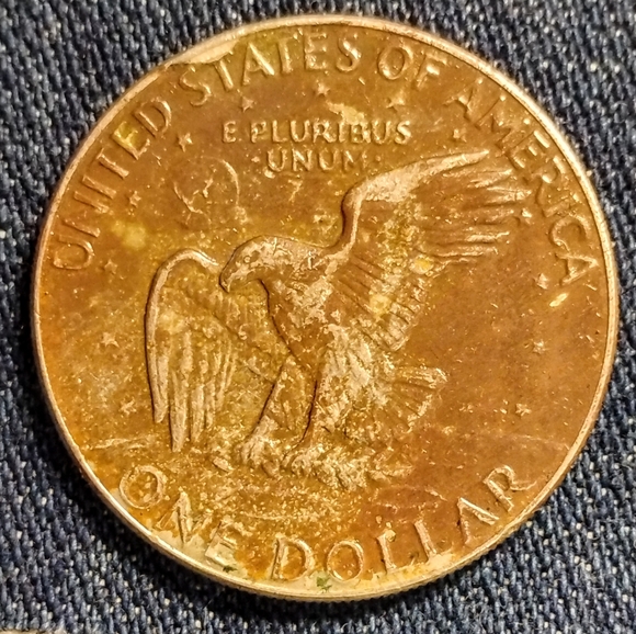 💥1978 Eisenhower D Dollar Coin,👌 DDO,🔥 DDR,🔥 D/D,🔥 With Bad Planchet Error❤ - Picture 6 of 8